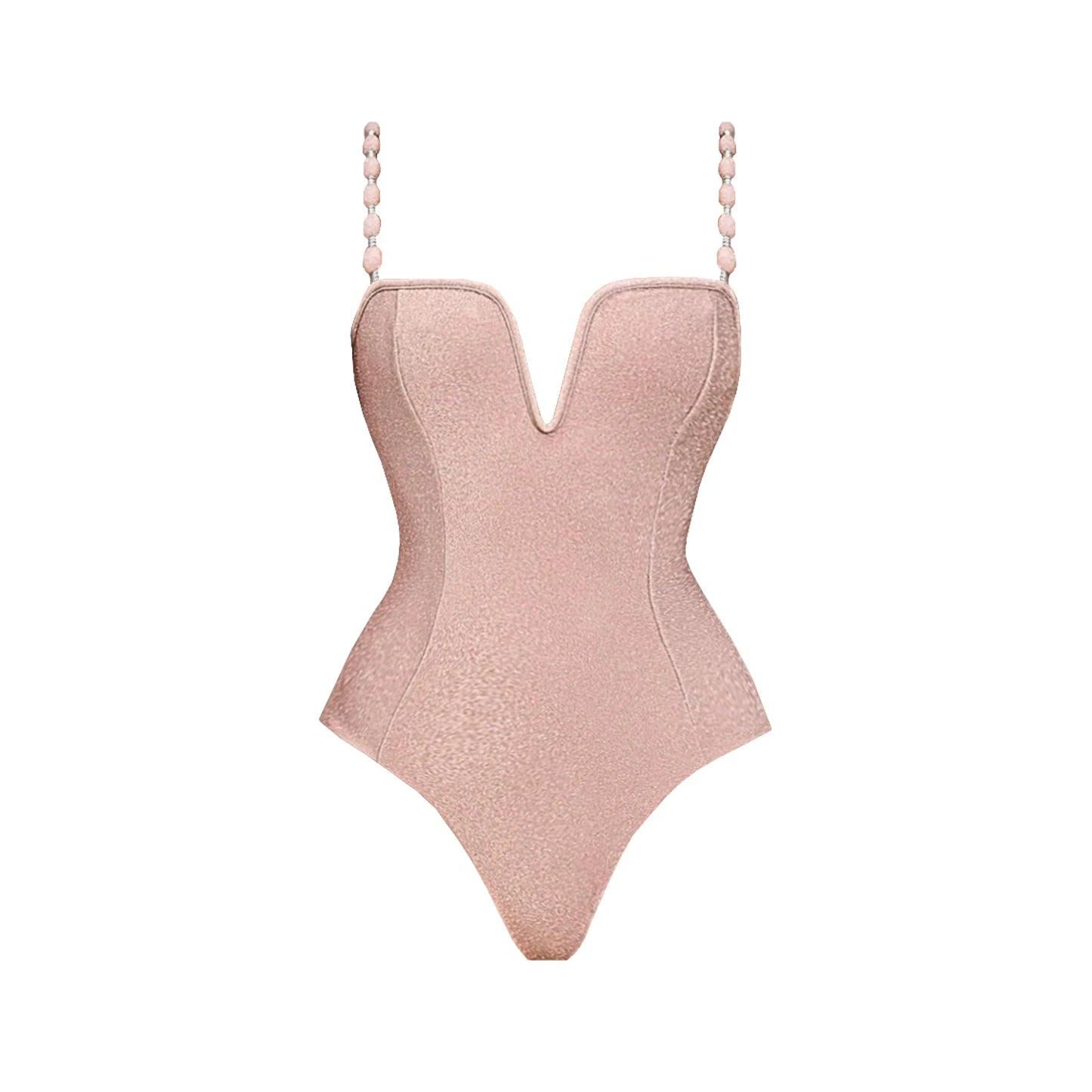 3Pcs Push Up Swimsuit With Long Skirt Sexy Women Swimwear Female Bikini V Neck Swimming Suit Shiny Bodysuit Beachwear Cover Up